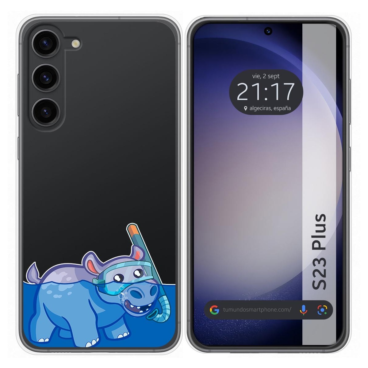 Funda Silicona Transparente para Samsung Galaxy S23+ Plus 5G diseño Hipo Dibujos