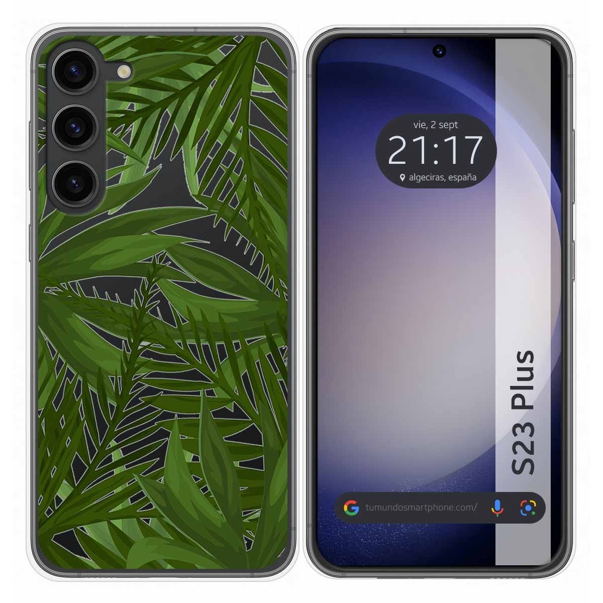 Funda Silicona Transparente para Samsung Galaxy S23+ Plus 5G diseño Jungla Dibujos