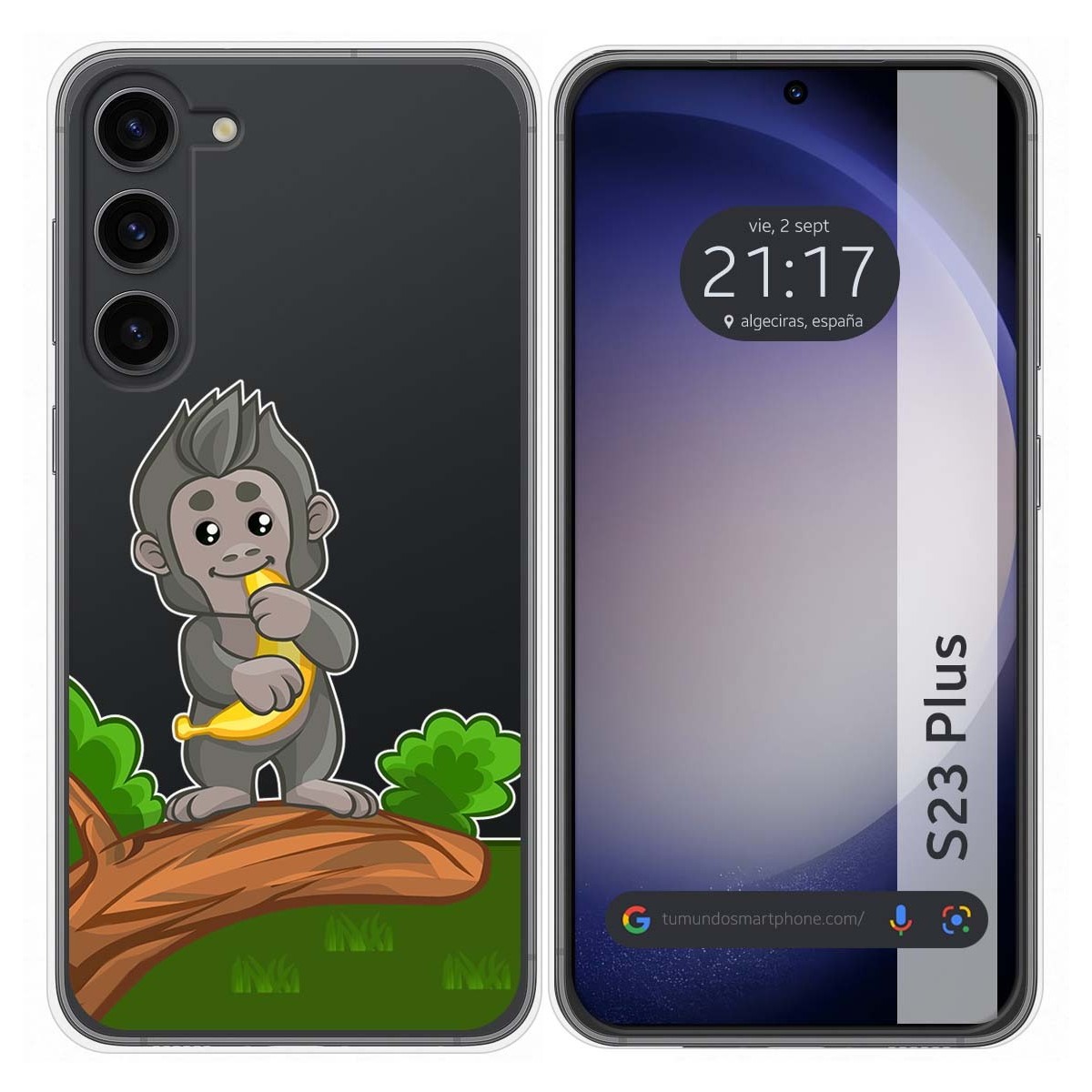 Funda Silicona Transparente para Samsung Galaxy S23+ Plus 5G diseño Mono Dibujos