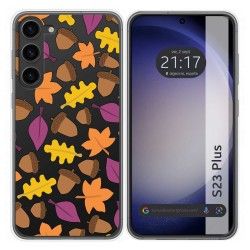 Funda Silicona Transparente para Samsung Galaxy S23+ Plus 5G diseño Otoño Dibujos