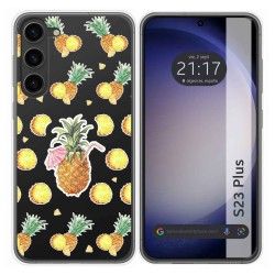 Funda Silicona Transparente para Samsung Galaxy S23+ Plus 5G diseño Piña Dibujos