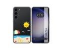 Funda Silicona Transparente para Samsung Galaxy S23+ Plus 5G diseño Playa Dibujos