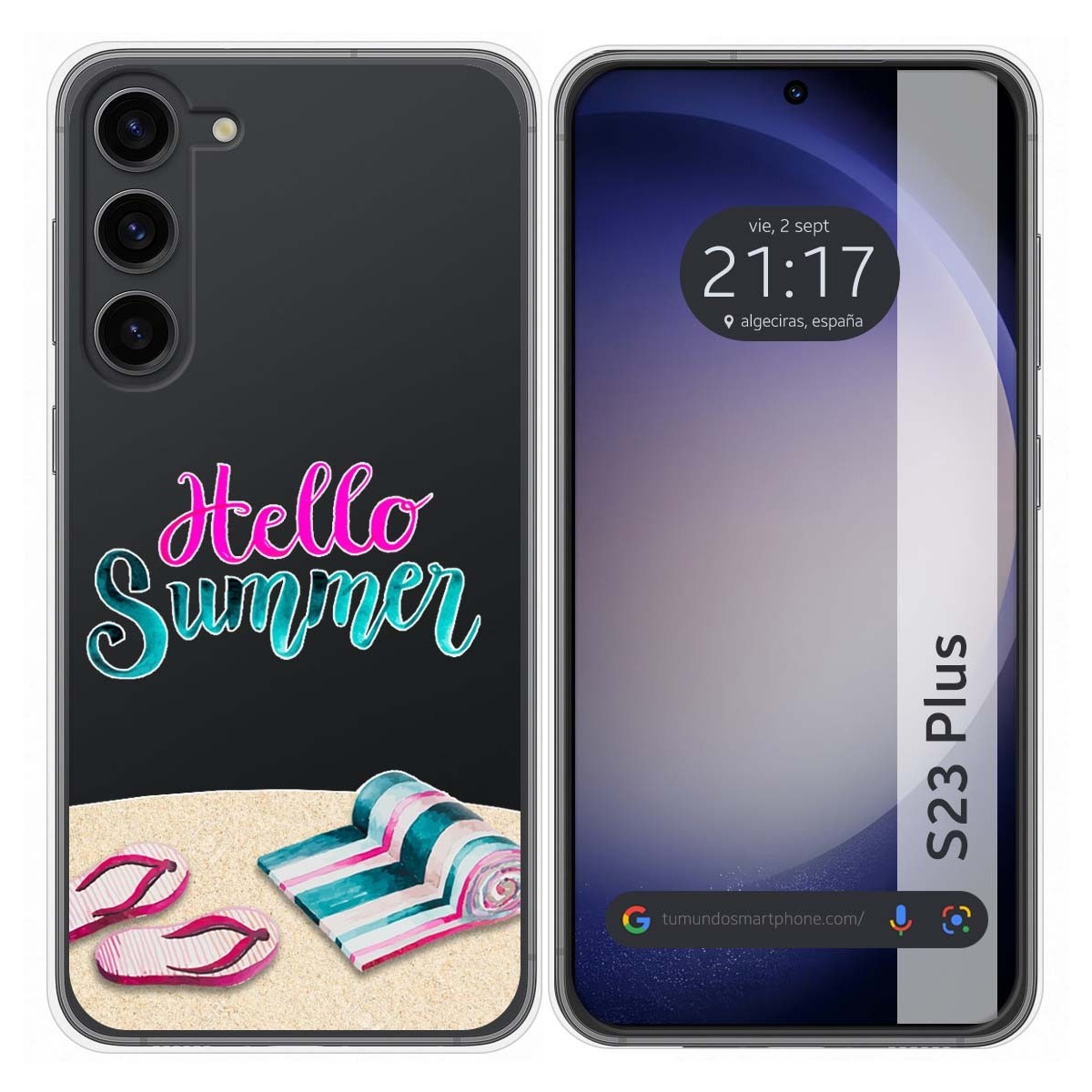Funda Silicona Transparente para Samsung Galaxy S23+ Plus 5G diseño Summer Dibujos