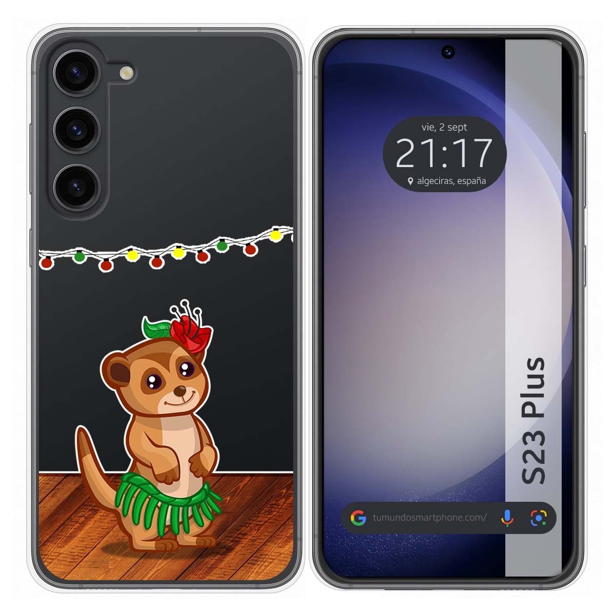 Funda Silicona Transparente para Samsung Galaxy S23+ Plus 5G diseño Suricata Dibujos