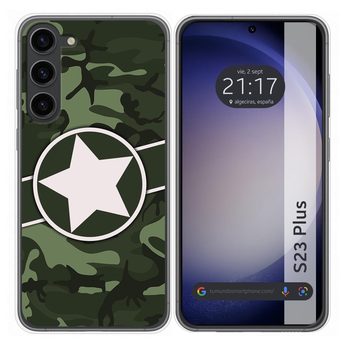 Funda Silicona para Samsung Galaxy S23+ Plus 5G diseño Camuflaje 01 Dibujos