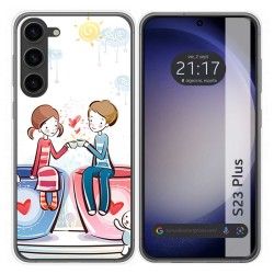 Funda Silicona para Samsung Galaxy S23+ Plus 5G diseño Café Dibujos