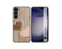 Funda Silicona para Samsung Galaxy S23+ Plus 5G diseño Corazones Madera Dibujos