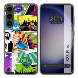 Funda Silicona para Samsung Galaxy S23+ Plus 5G diseño Comic Dibujos