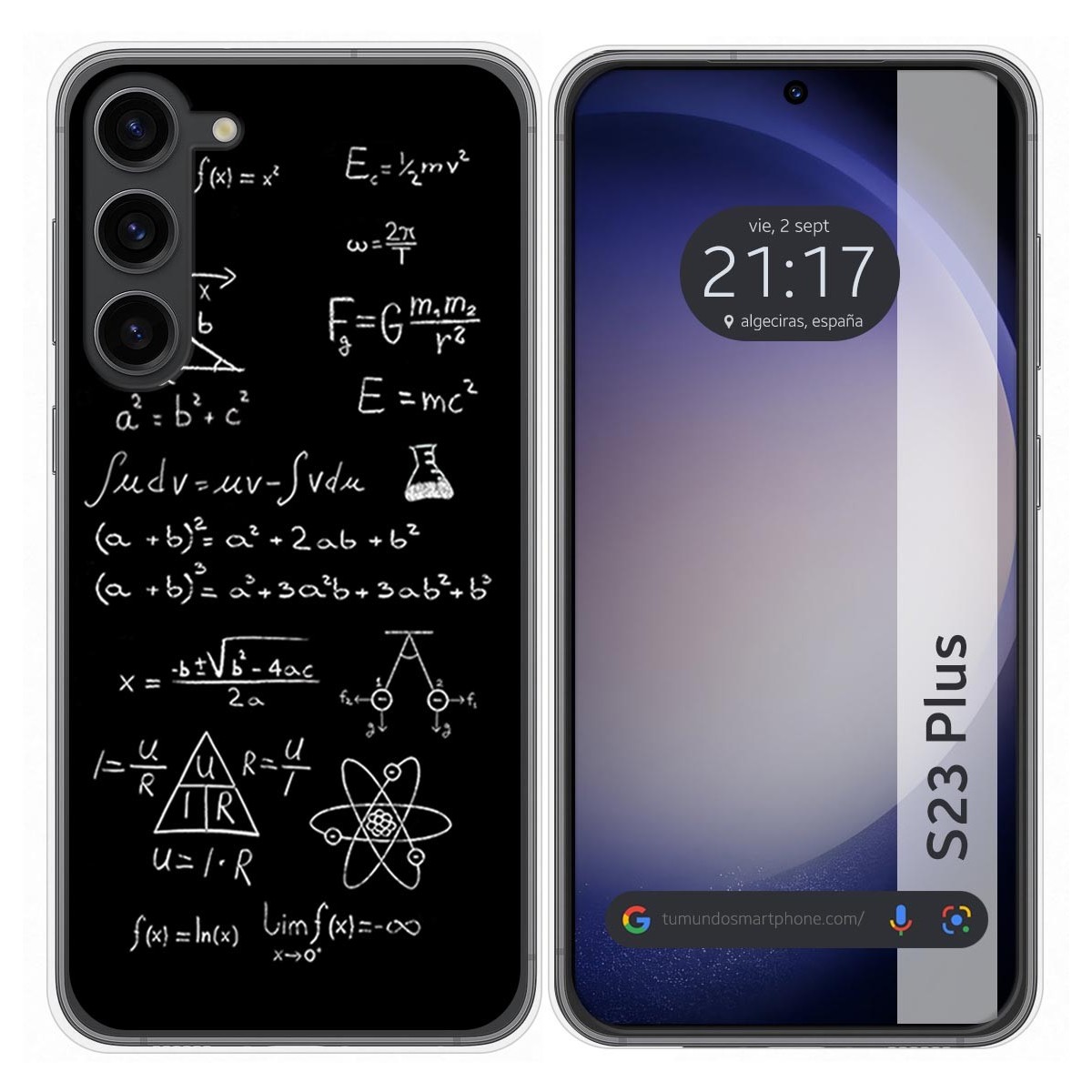 Funda Silicona para Samsung Galaxy S23+ Plus 5G diseño Formulas Dibujos