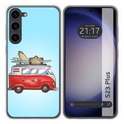 Funda Silicona para Samsung Galaxy S23+ Plus 5G diseño Furgoneta Dibujos