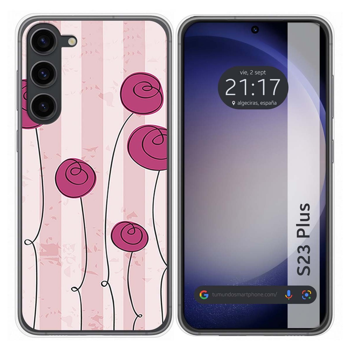 Funda Silicona para Samsung Galaxy S23+ Plus 5G diseño Flores Vintage Dibujos