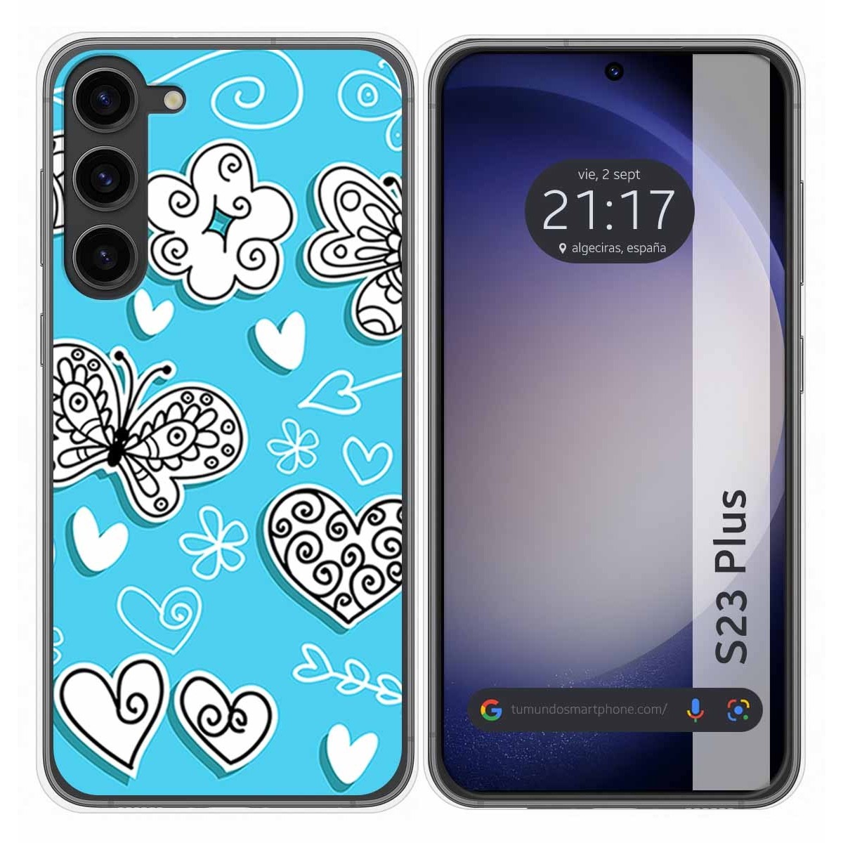 Funda Silicona para Samsung Galaxy S23+ Plus 5G diseño Mariposas Dibujos