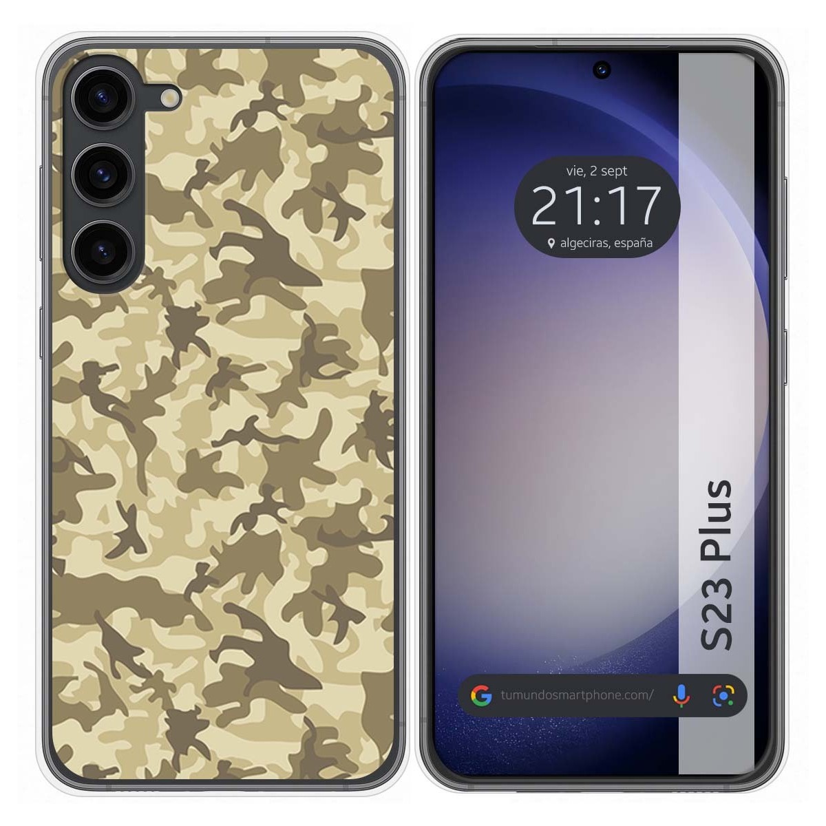 Funda Silicona para Samsung Galaxy S23+ Plus 5G diseño Sand Camuflaje Dibujos