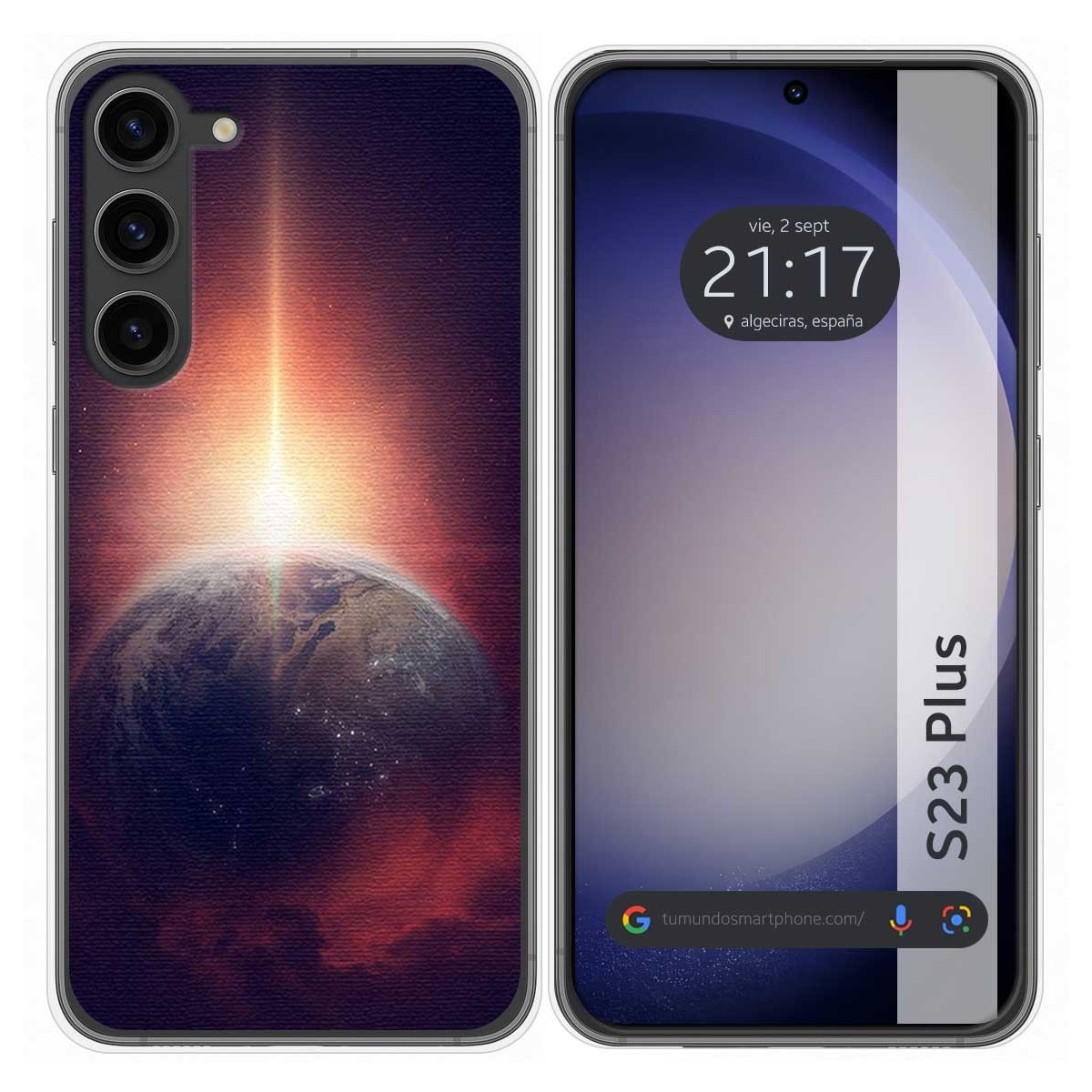 Funda Silicona para Samsung Galaxy S23+ Plus 5G diseño Tierra Dibujos