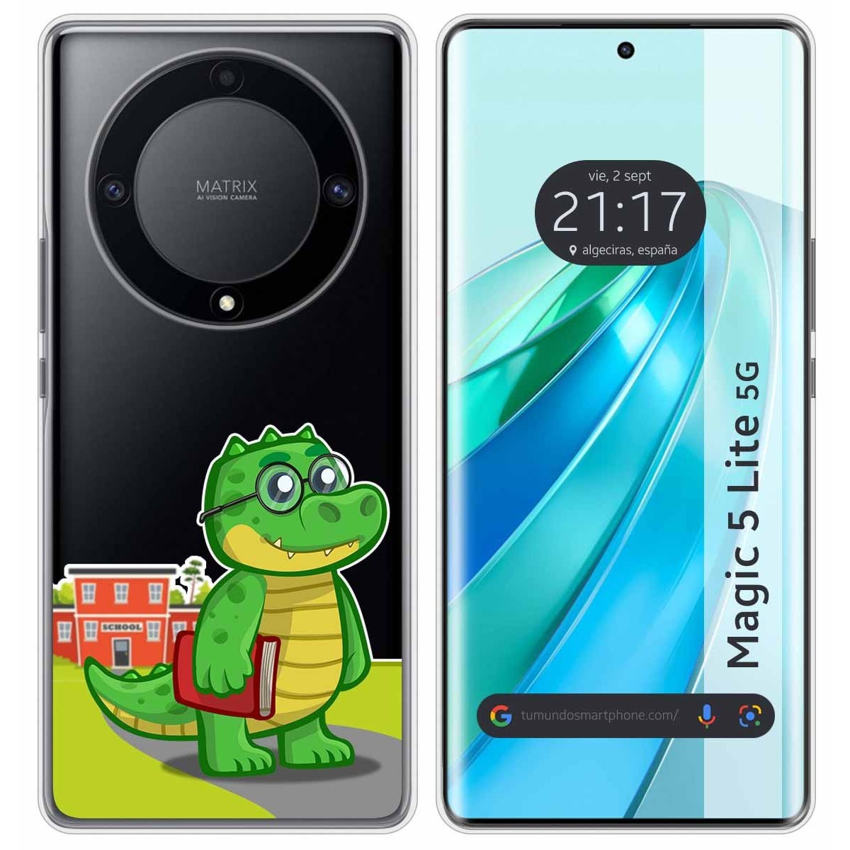 Funda Silicona Transparente para Huawei Honor Magic 5 Lite 5G diseño Coco Dibujos