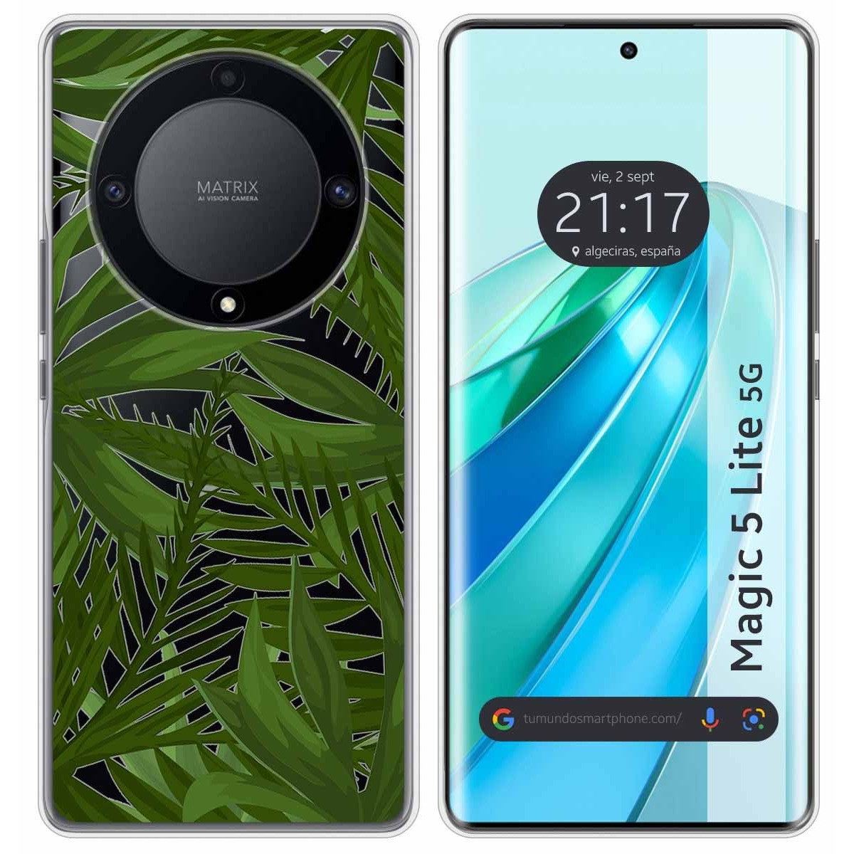 Funda Silicona Transparente para Huawei Honor Magic 5 Lite 5G diseño Jungla Dibujos