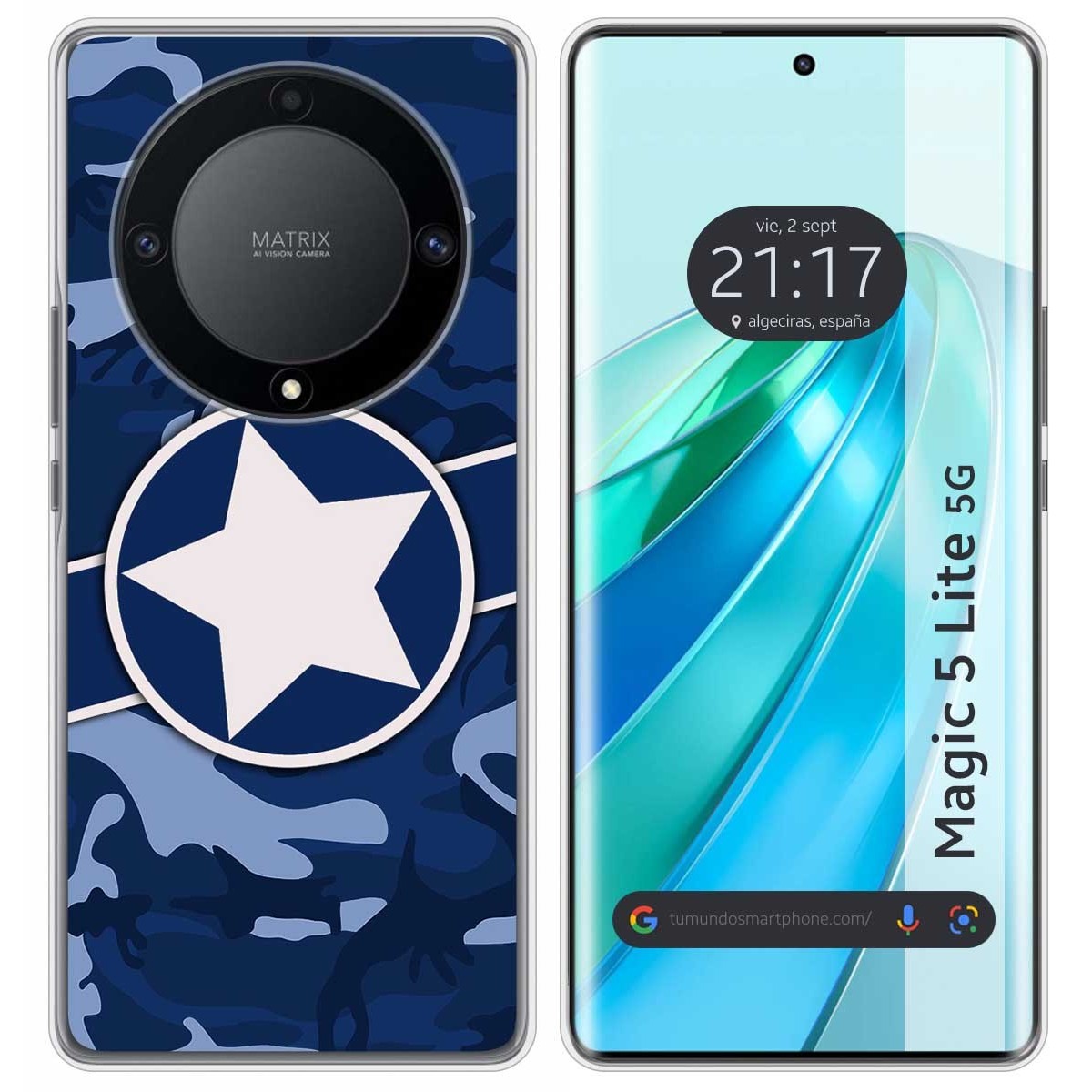 Funda Silicona para Huawei Honor Magic 5 Lite 5G diseño Camuflaje 03 Dibujos