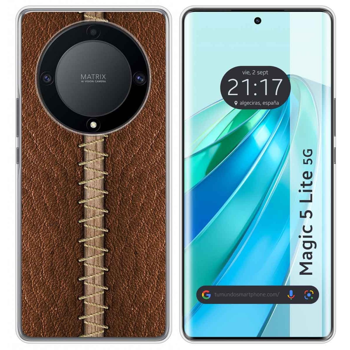 Funda Silicona para Huawei Honor Magic 5 Lite 5G diseño Cuero 01 Dibujos