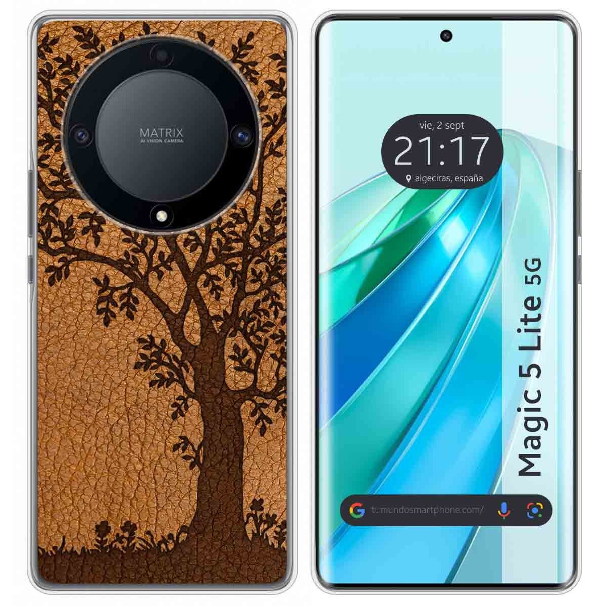 Funda Silicona para Huawei Honor Magic 5 Lite 5G diseño Cuero 03 Dibujos