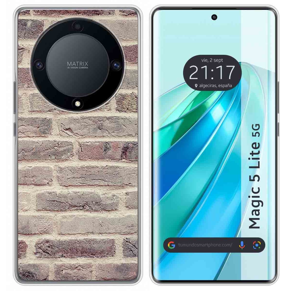 Funda Silicona para Huawei Honor Magic 5 Lite 5G diseño Ladrillo 01 Dibujos