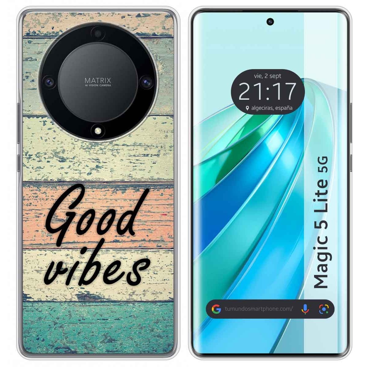 Funda Silicona para Huawei Honor Magic 5 Lite 5G diseño Madera 01 Dibujos