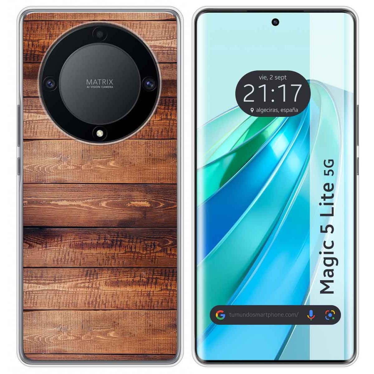 Funda Silicona para Huawei Honor Magic 5 Lite 5G diseño Madera 02 Dibujos