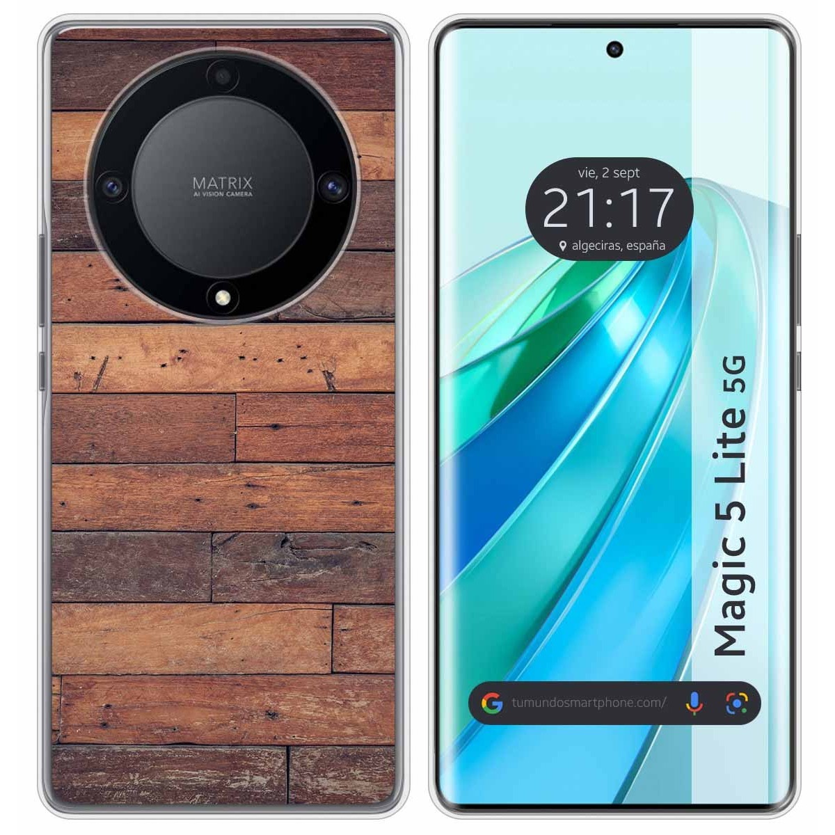 Funda Silicona para Huawei Honor Magic 5 Lite 5G diseño Madera 03 Dibujos