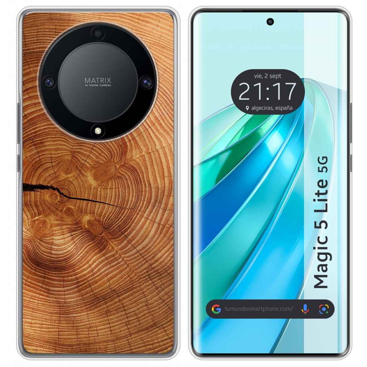 Funda Silicona para Huawei Honor Magic 5 Lite 5G diseño Madera 04 Dibujos