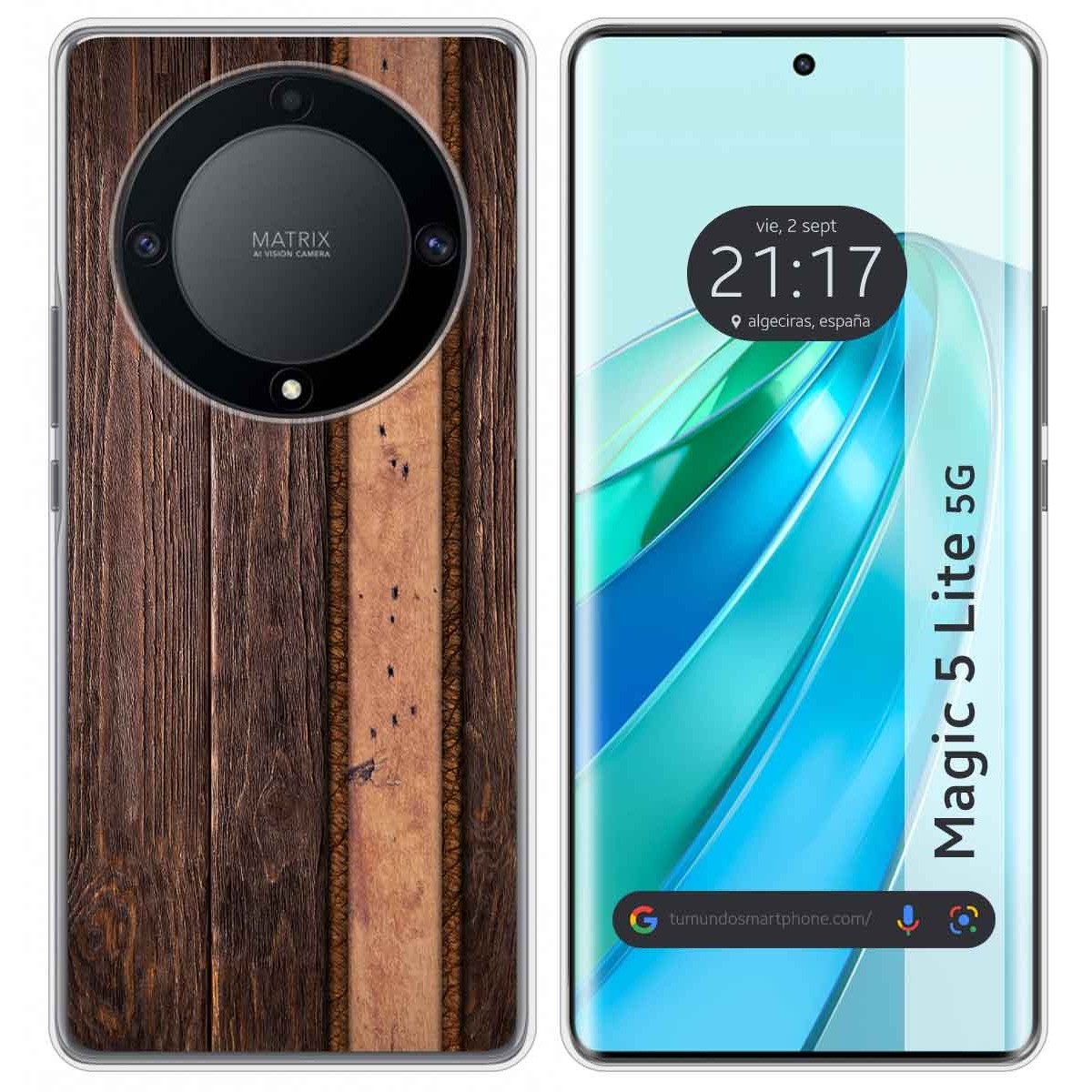 Funda Silicona para Huawei Honor Magic 5 Lite 5G diseño Madera 05 Dibujos