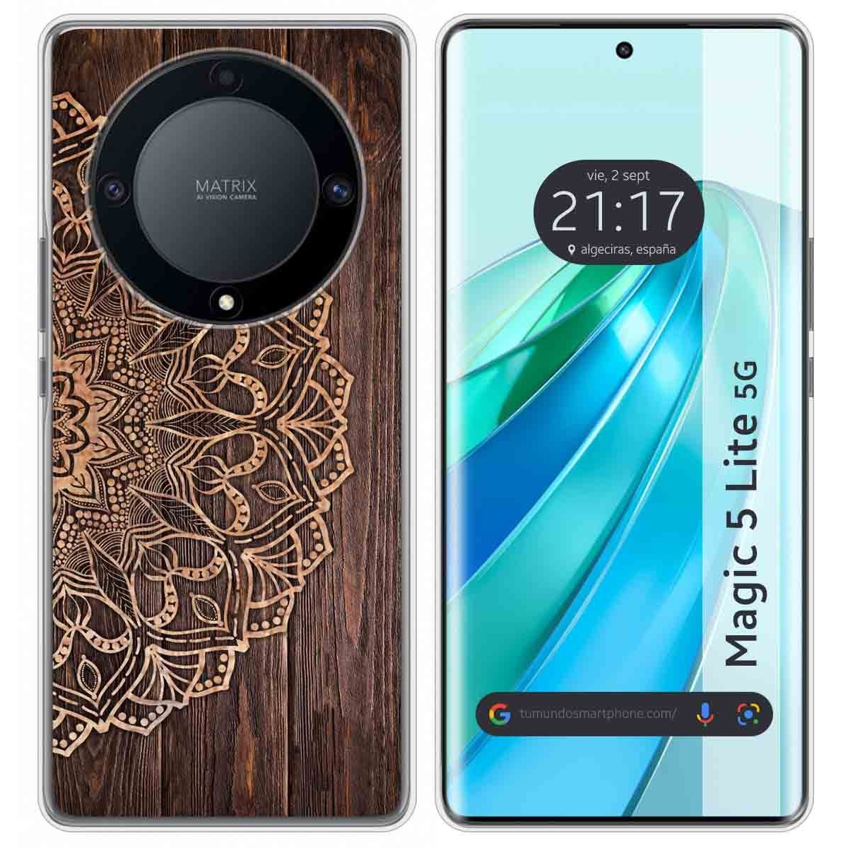 Funda Silicona para Huawei Honor Magic 5 Lite 5G diseño Madera 06 Dibujos