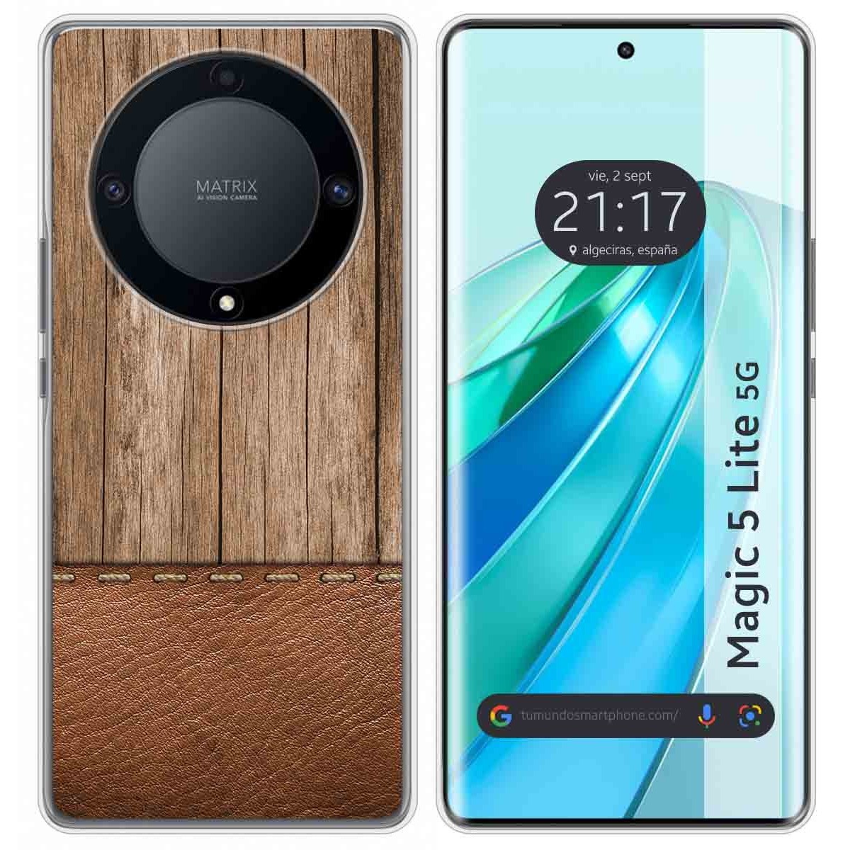 Funda Silicona para Huawei Honor Magic 5 Lite 5G diseño Madera 09 Dibujos