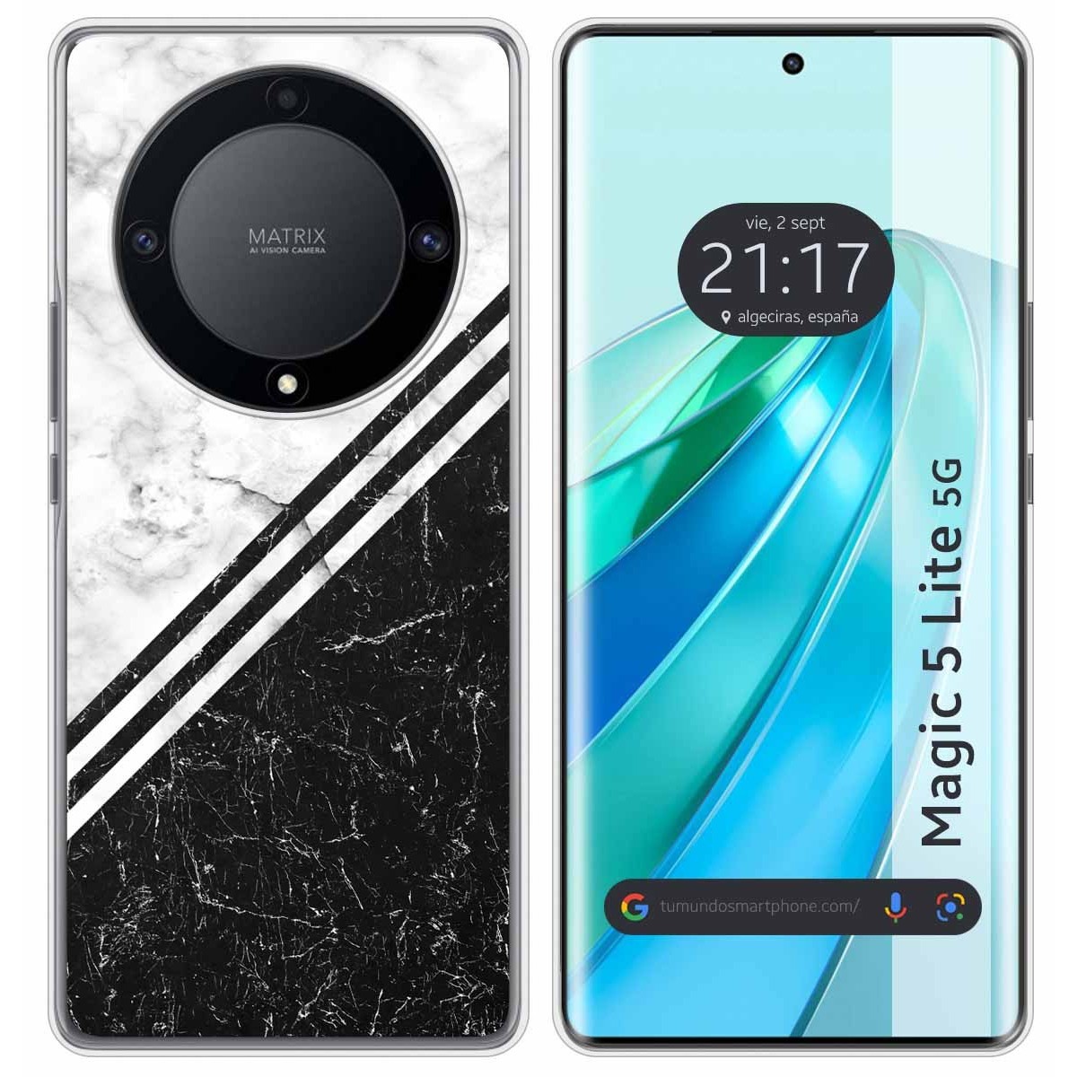 Funda Silicona para Huawei Honor Magic 5 Lite 5G diseño Mármol 01 Dibujos