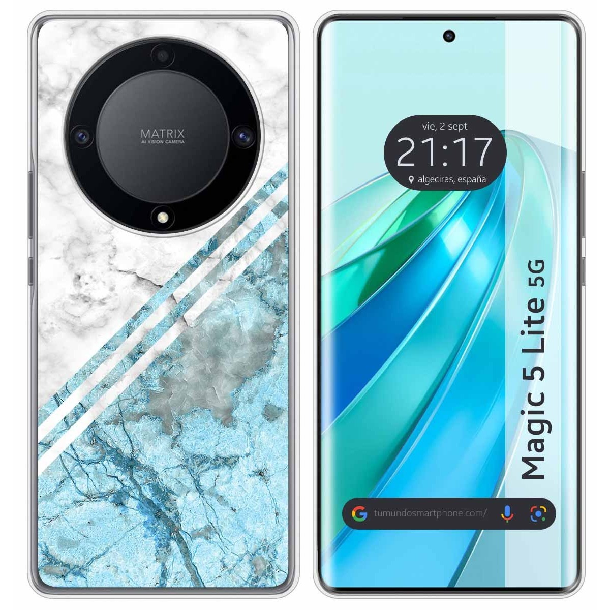 Funda Silicona para Huawei Honor Magic 5 Lite 5G diseño Mármol 02 Dibujos