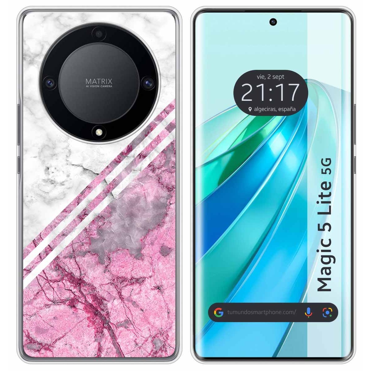 Funda Silicona para Huawei Honor Magic 5 Lite 5G diseño Mármol 03 Dibujos