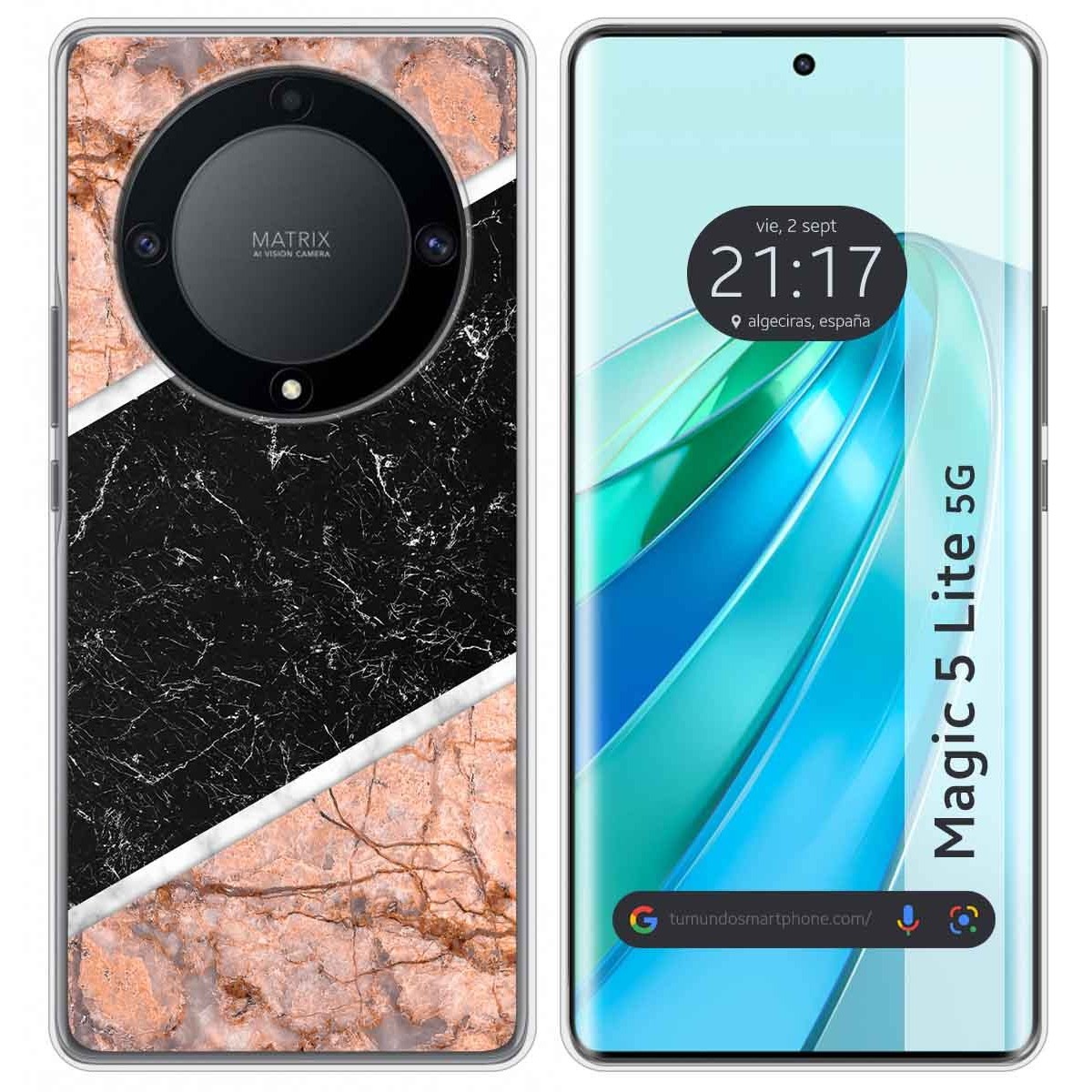 Funda Silicona para Huawei Honor Magic 5 Lite 5G diseño Mármol 07 Dibujos