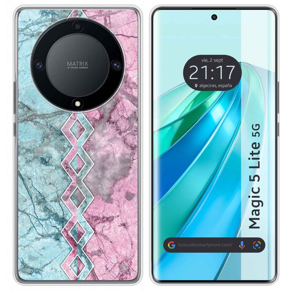 Funda Silicona para Huawei Honor Magic 5 Lite 5G diseño Mármol 08 Dibujos