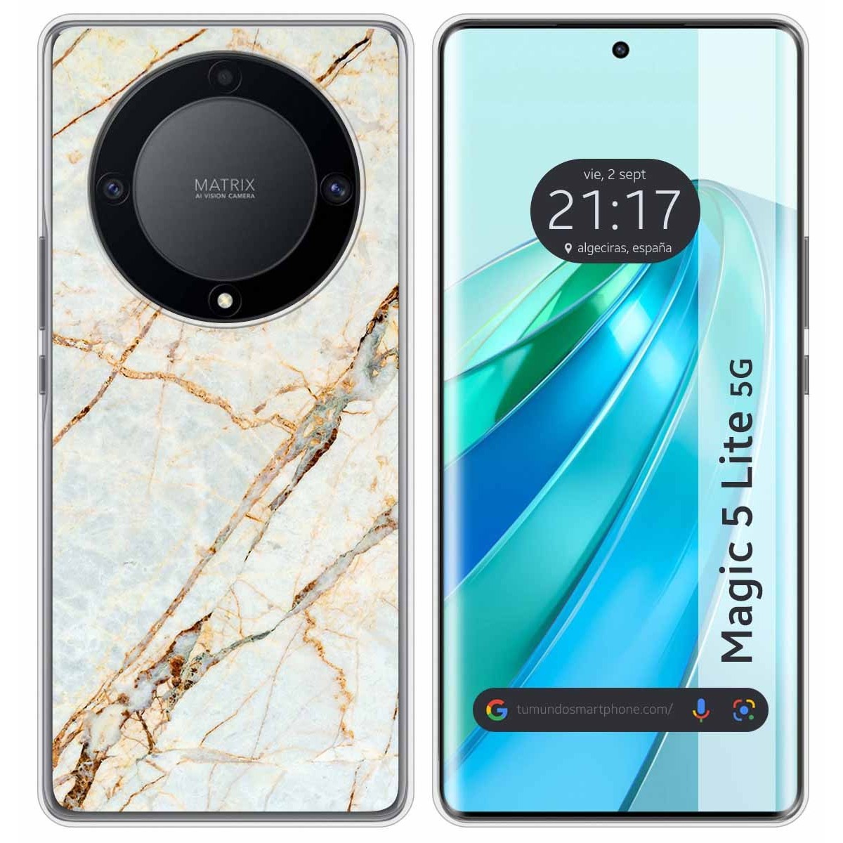 Funda Silicona para Huawei Honor Magic 5 Lite 5G diseño Mármol 13 Dibujos