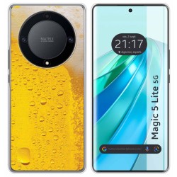 Funda Silicona para Huawei Honor Magic 5 Lite 5G diseño Cerveza Dibujos