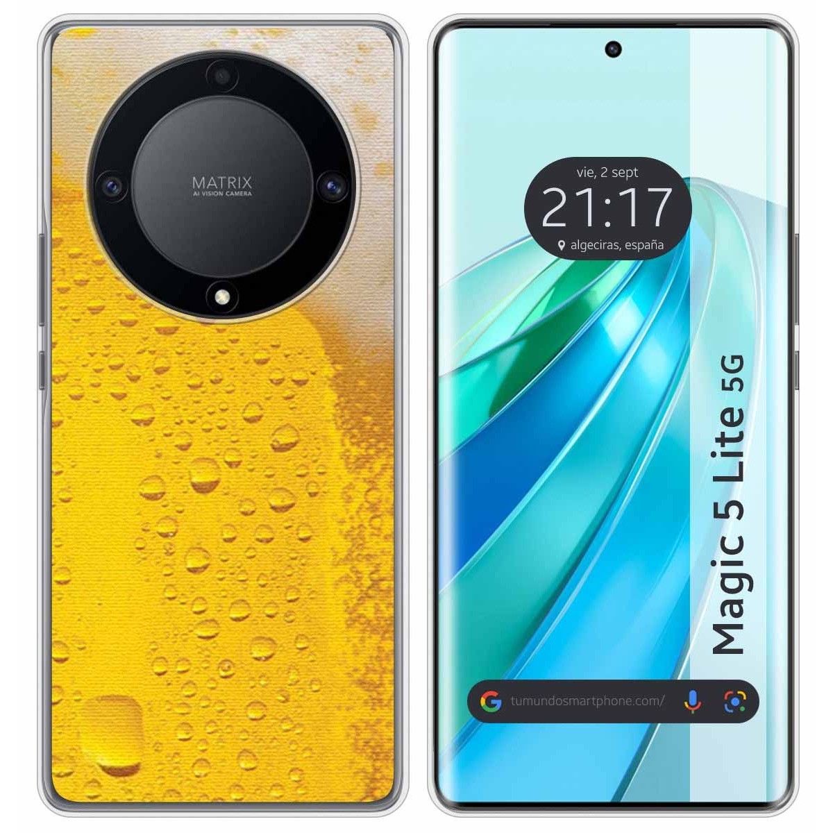 Funda Silicona para Huawei Honor Magic 5 Lite 5G diseño Cerveza Dibujos