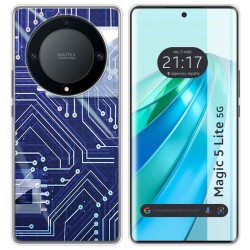 Funda Silicona para Huawei Honor Magic 5 Lite 5G diseño Circuito Dibujos