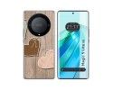 Funda Silicona para Huawei Honor Magic 5 Lite 5G diseño Corazones Madera Dibujos