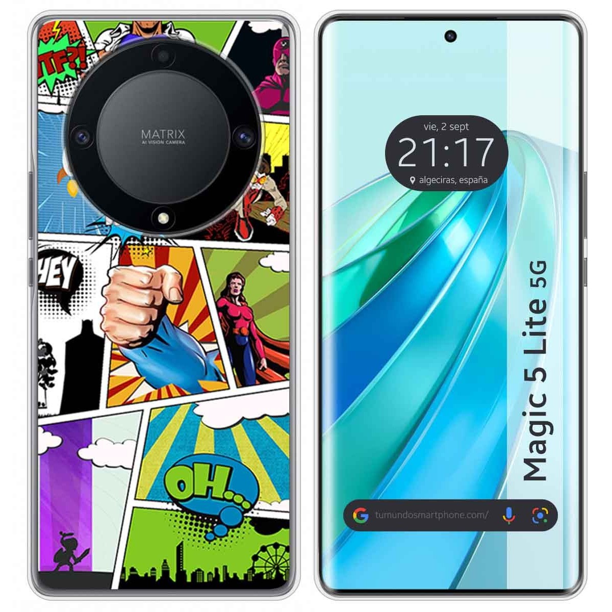 Funda Silicona para Huawei Honor Magic 5 Lite 5G diseño Comic Dibujos