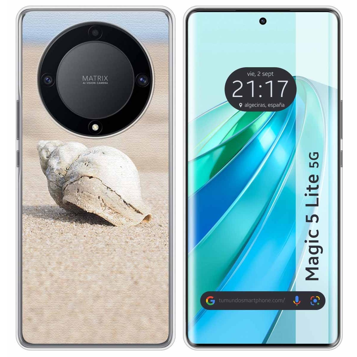 Funda Silicona para Huawei Honor Magic 5 Lite 5G diseño Concha Dibujos