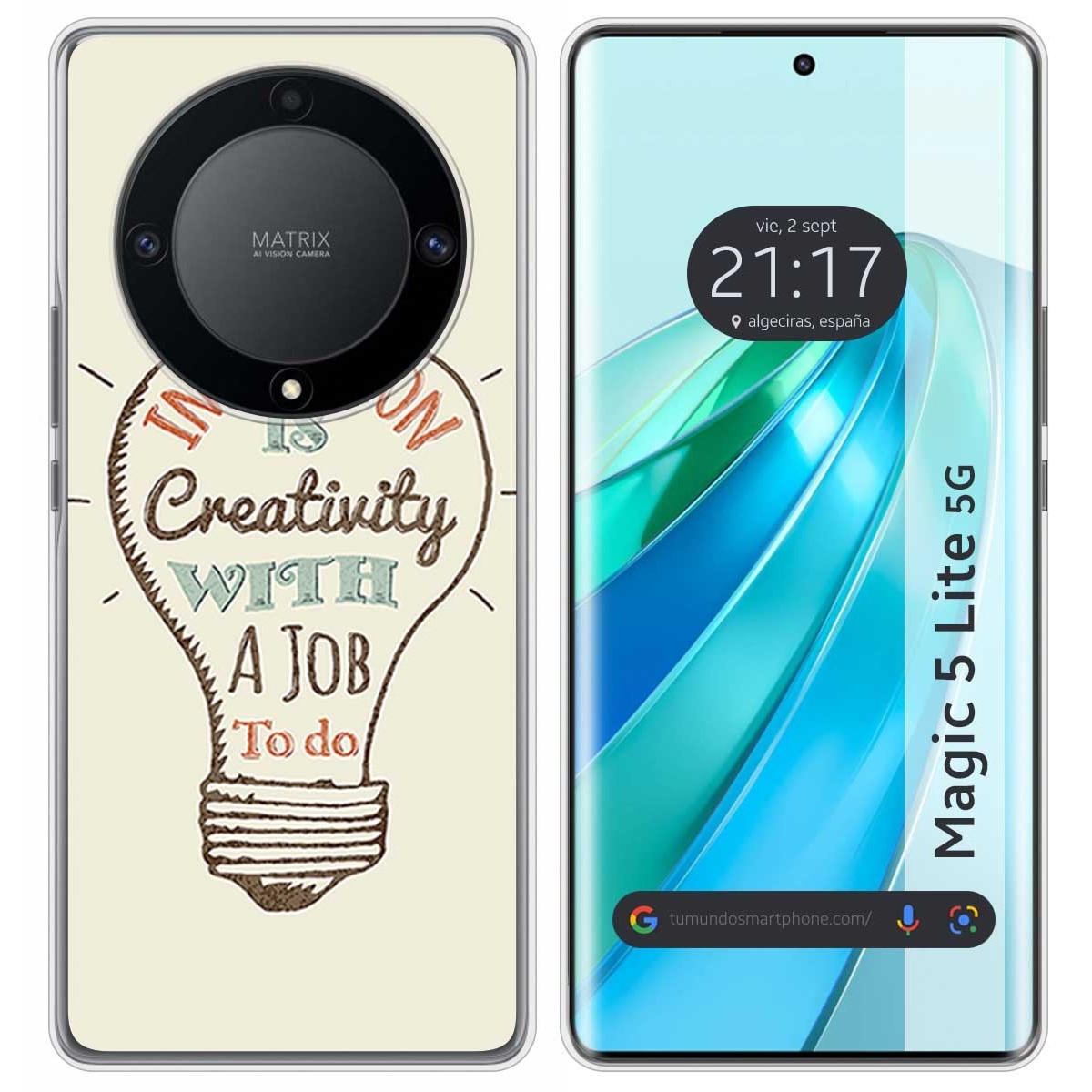 Funda Silicona para Huawei Honor Magic 5 Lite 5G diseño Creativity Dibujos