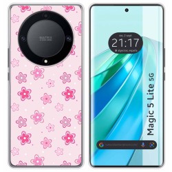 Funda Silicona para Huawei Honor Magic 5 Lite 5G diseño Flores Dibujos