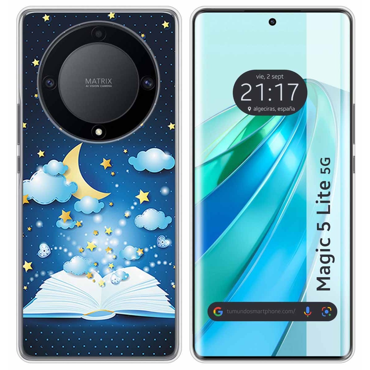 Funda Silicona para Huawei Honor Magic 5 Lite 5G diseño Libro Cuentos Dibujos