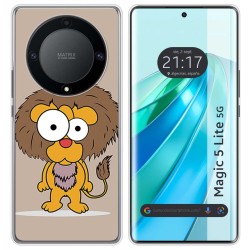 Funda Silicona para Huawei Honor Magic 5 Lite 5G diseño Leon Dibujos