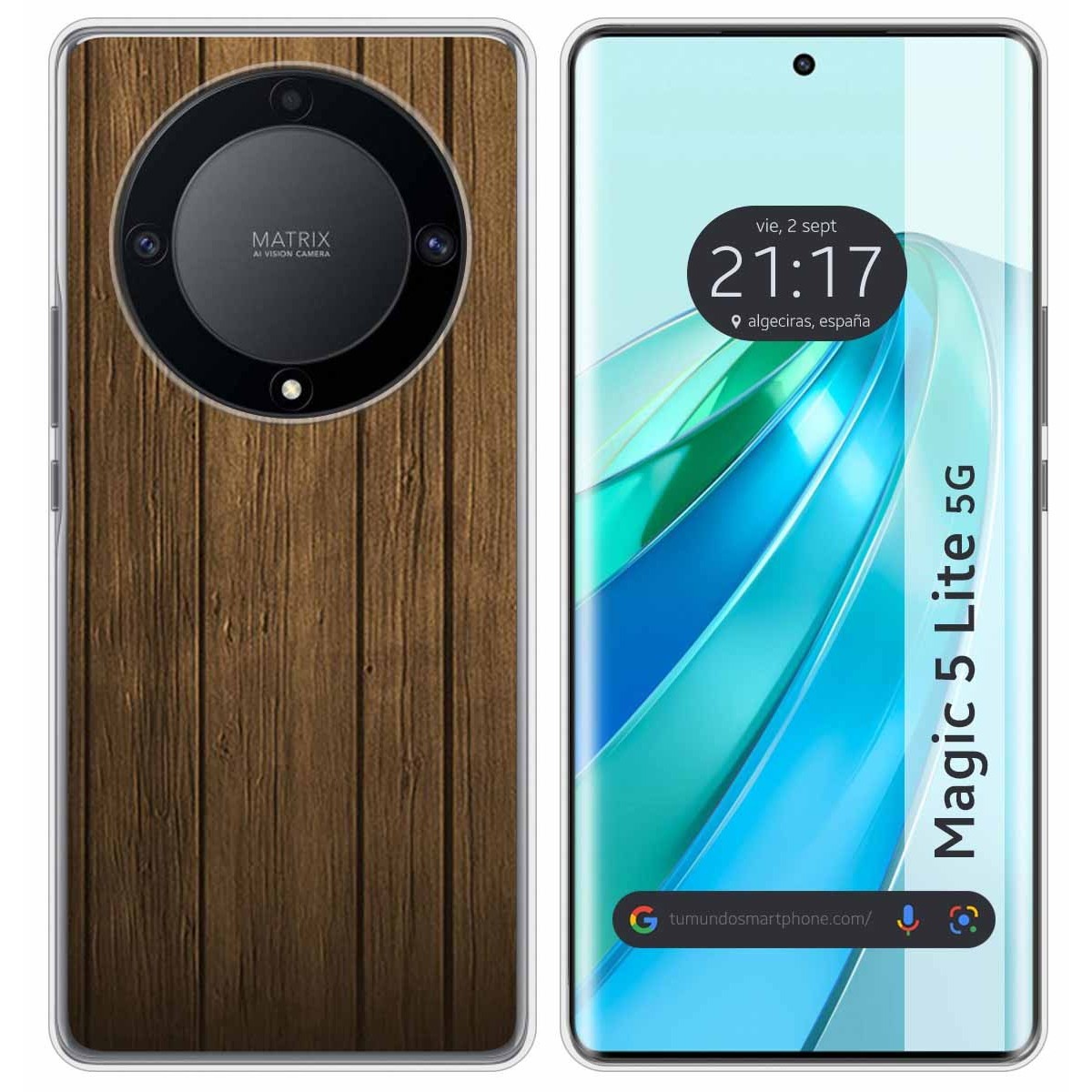 Funda Silicona para Huawei Honor Magic 5 Lite 5G diseño Madera Dibujos