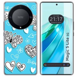 Funda Silicona para Huawei Honor Magic 5 Lite 5G diseño Mariposas Dibujos