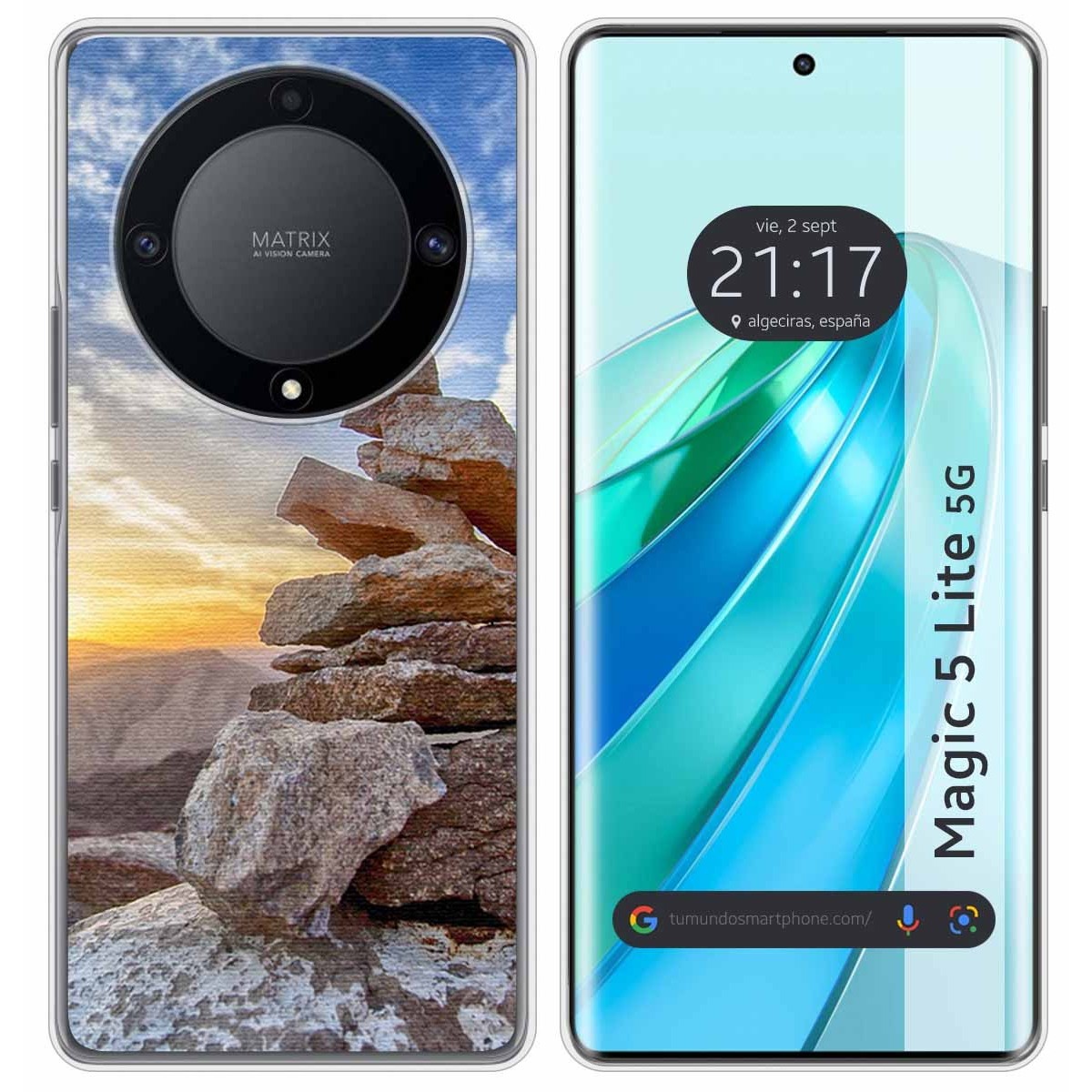 Funda Silicona para Huawei Honor Magic 5 Lite 5G diseño Sunset Dibujos